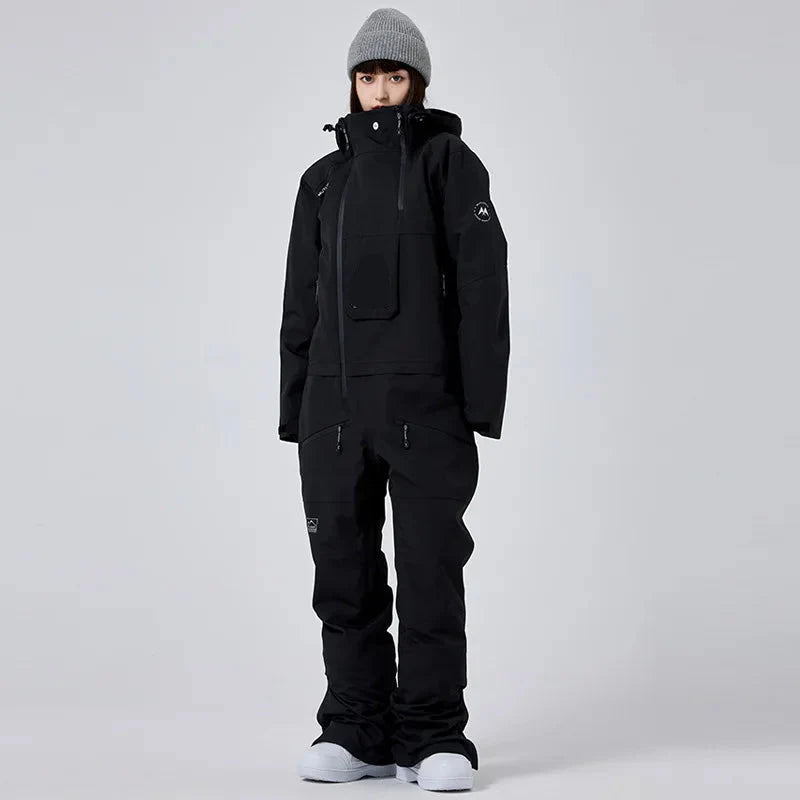 Tuta da sci impermeabile e isolante da donna – Tuta invernale spessa monopezzo