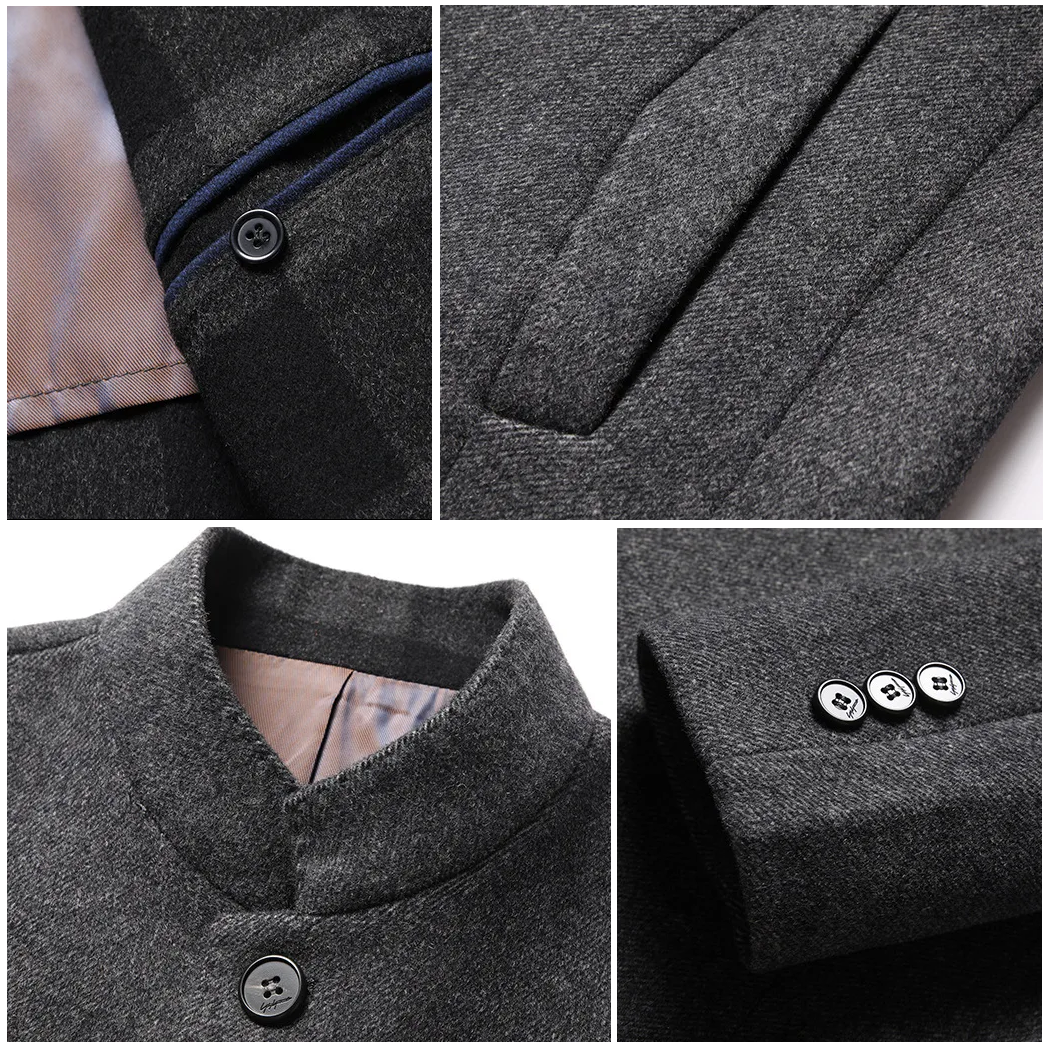 Cappotto da uomo in lana doppia faccia