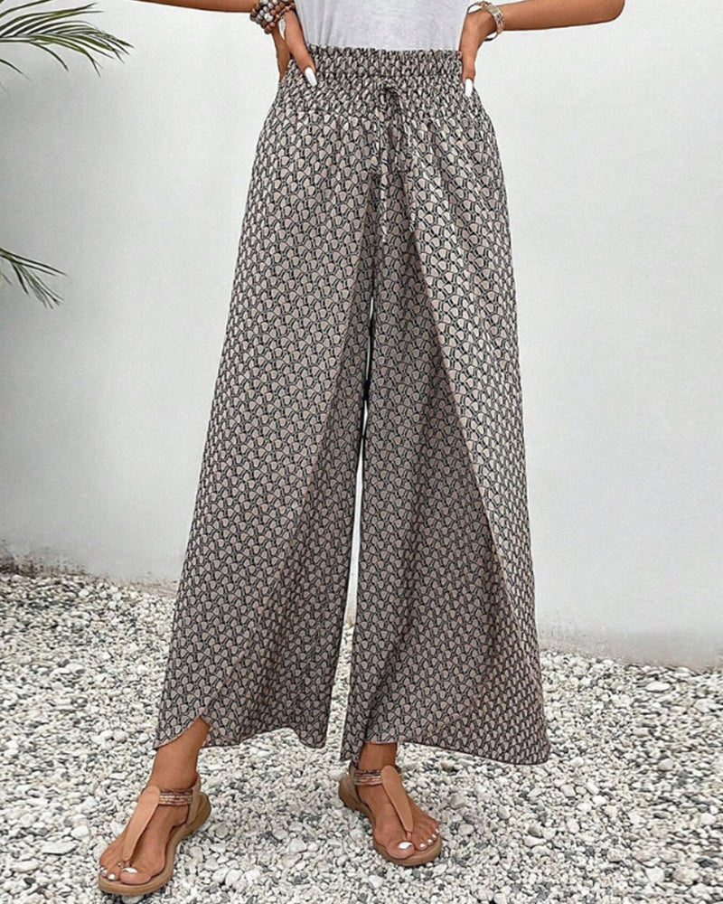 Pantaloni con stampa geometrica da donna