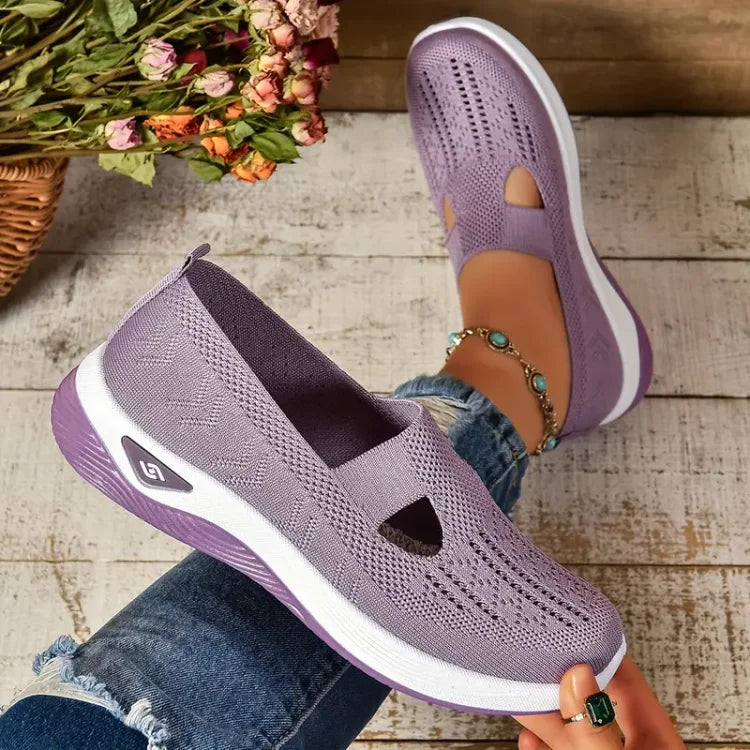 Slip on sportive da donna in maglia traspirante – scarpe leggere per uso quotidiano