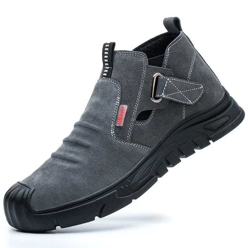 Scarpe antinfortunistiche protettive e confortevoli da uomo - Punta in acciaio, antiscivolo, leggere, resistenti alle forature, stivali da lavoro industriali