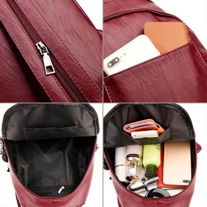 Zaino Mini Donna in Pelle Morbida di Lusso – Zainetto Compatto e Leggero da Viaggio con Spallacci Regolabili