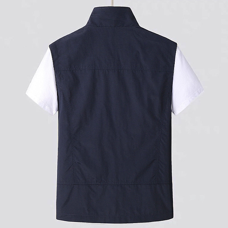 Gilet da uomo leggero, traspirante e senza maniche con cerniera - Capospalla versatile per viaggi e attività all'aperto