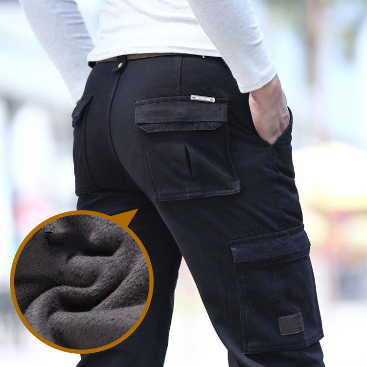 Pantaloni invernali caldi foderati da uomo