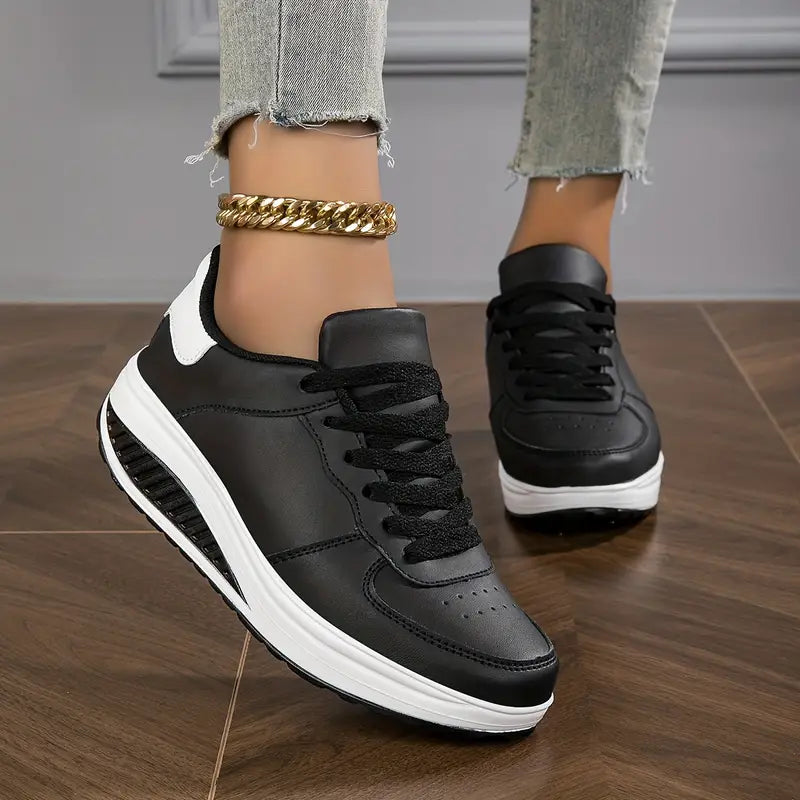 Sneakers ortopediche comode da donna con lacci - Scarpe casual da passeggio leggere, traspiranti e di supporto
