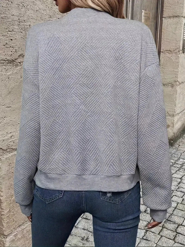 Elegante bomber da donna - Comoda giacca leggera con cerniera
