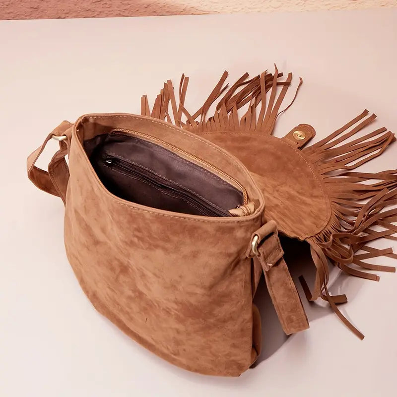 Borsa a tracolla da donna con nappina