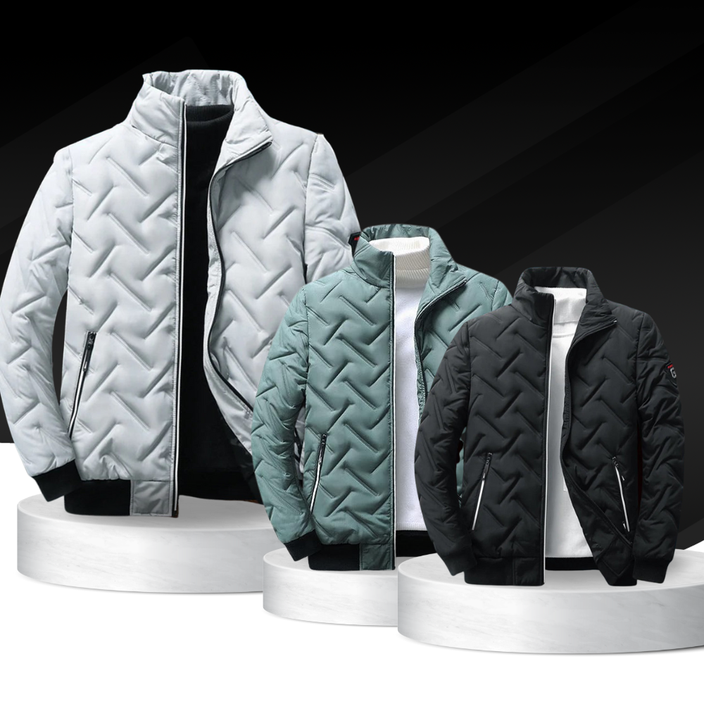 Giacca trapuntata da uomo – Cappotto invernale con collo alto