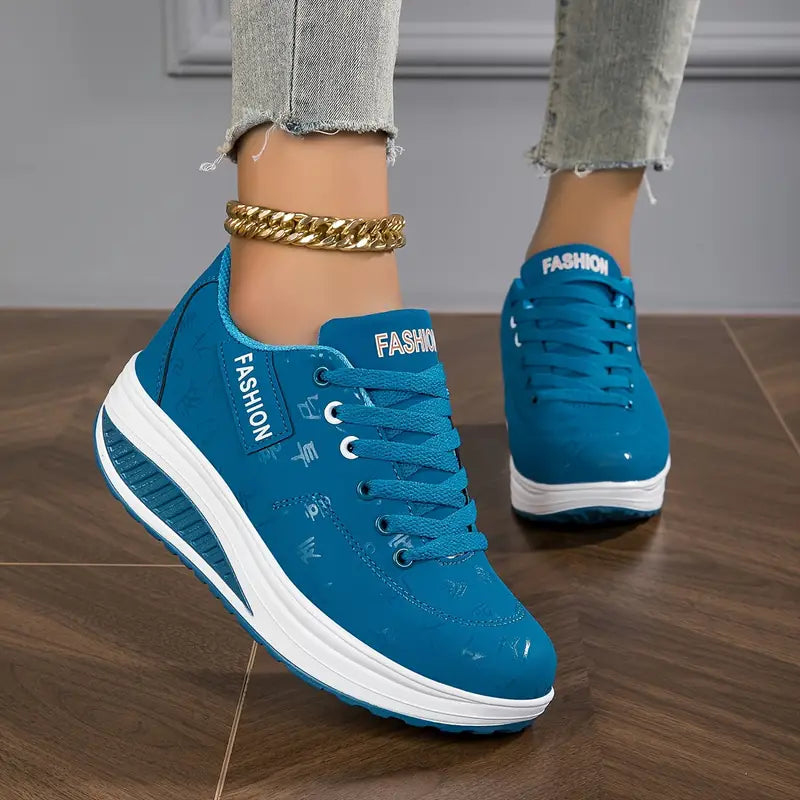 Sneakers ortopediche comode da donna con lacci - Scarpe casual da passeggio leggere, traspiranti e di supporto