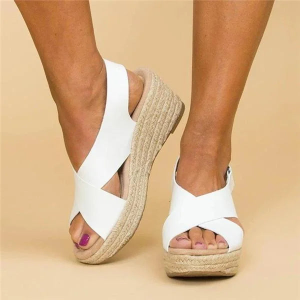 Comode espadrillas con zeppa di supporto per donna
