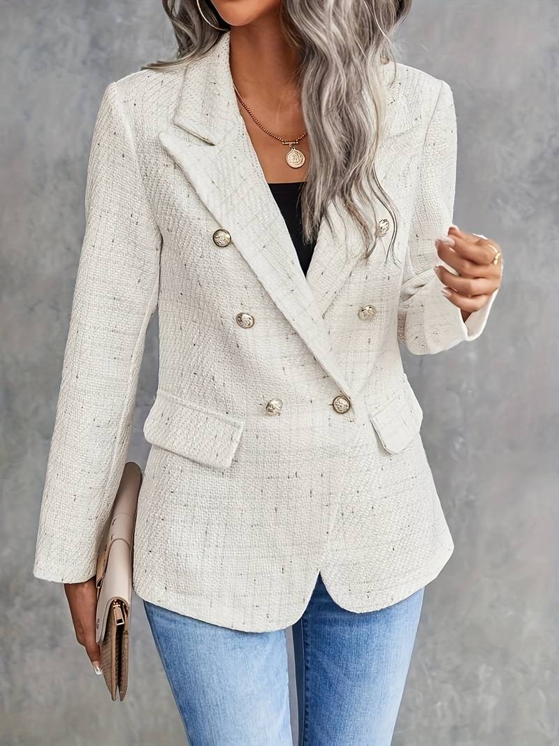 blazer a maniche lunghe con colletto a revers