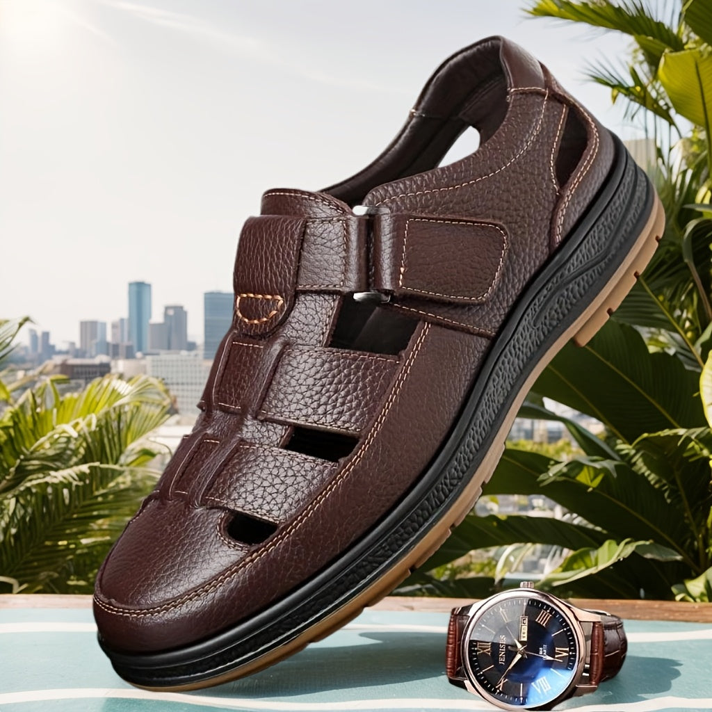 Sandali da pescatore uomo in pelle – sandali estivi eleganti e traspiranti