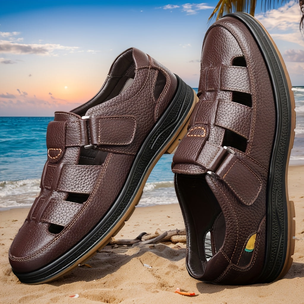 Sandali da pescatore uomo in pelle – sandali estivi eleganti e traspiranti