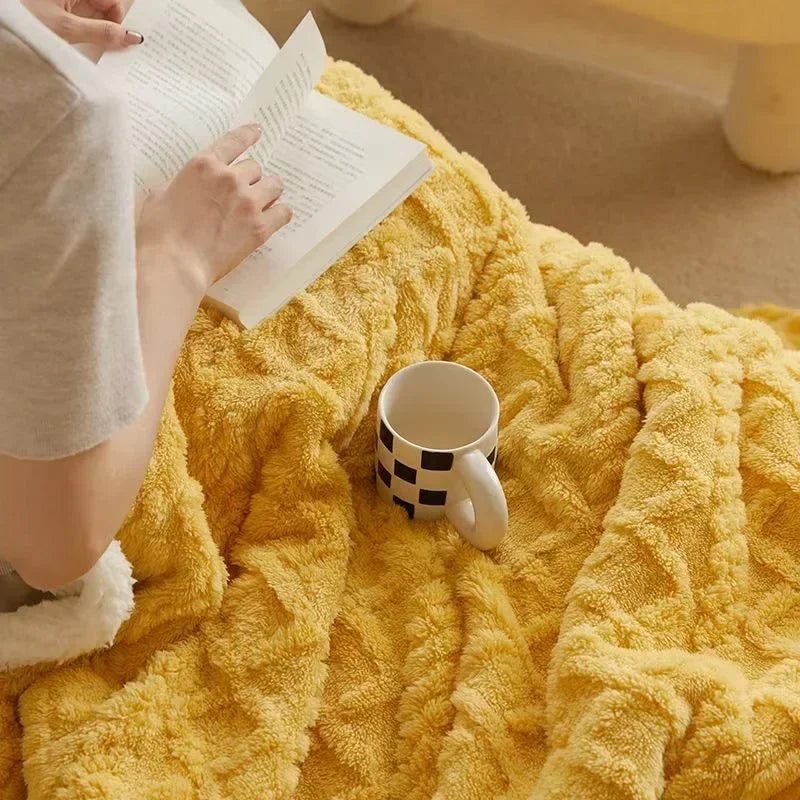 Coperta spessa in lana d'agnello per l'inverno - Lana calda