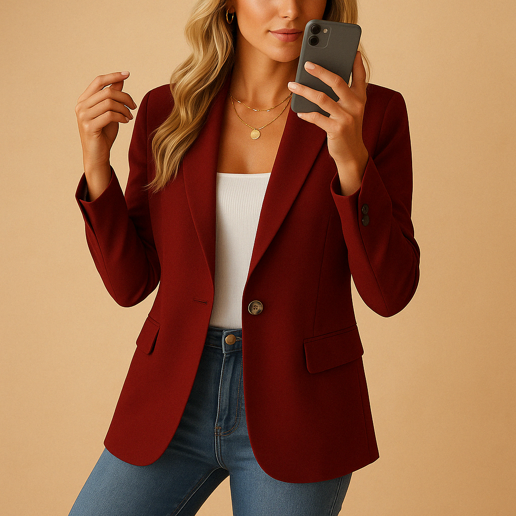 Blazer slim fit da donna - Design aderente ed elasticizzato per look professionali e casual