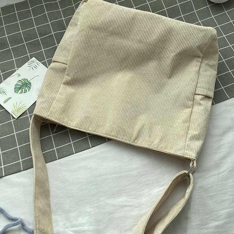 Borsa a tracolla in velluto a coste