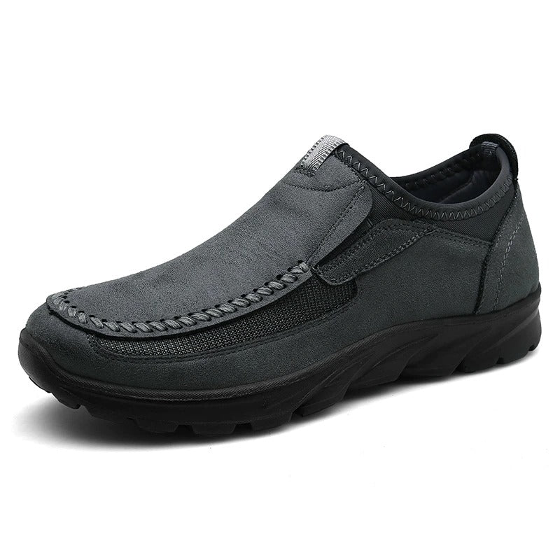 Scarpe ortopediche comode e resistenti in pelle per uomo - Slip-on leggere, flessibili e traspiranti