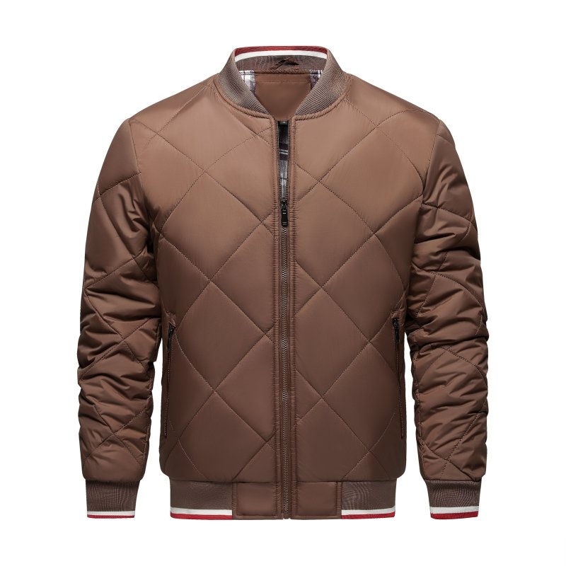Giubbotto bomber trapuntato geometrico da uomo - Elegante e confortevole