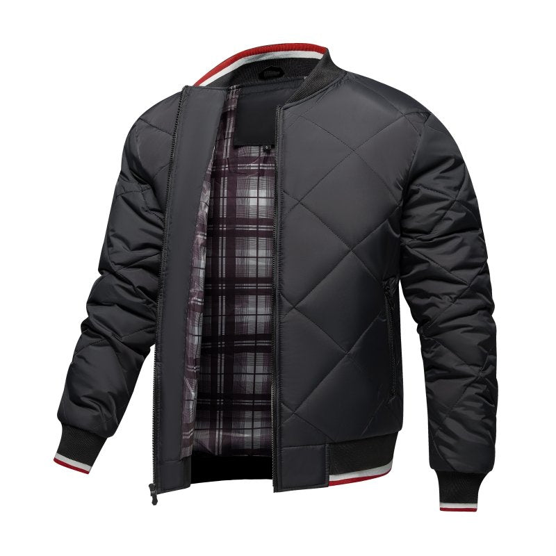 Giubbotto bomber trapuntato geometrico da uomo - Elegante e confortevole