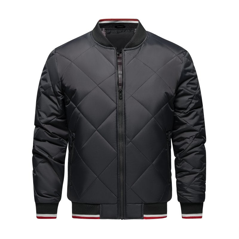 Giubbotto bomber trapuntato geometrico da uomo - Elegante e confortevole