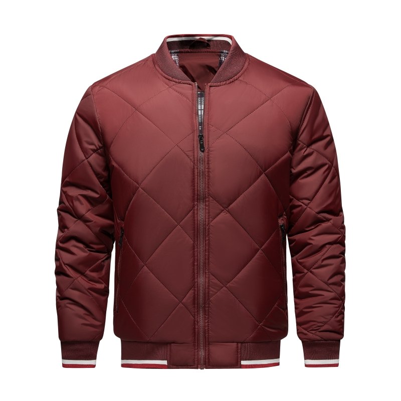 Giubbotto bomber trapuntato geometrico da uomo - Elegante e confortevole