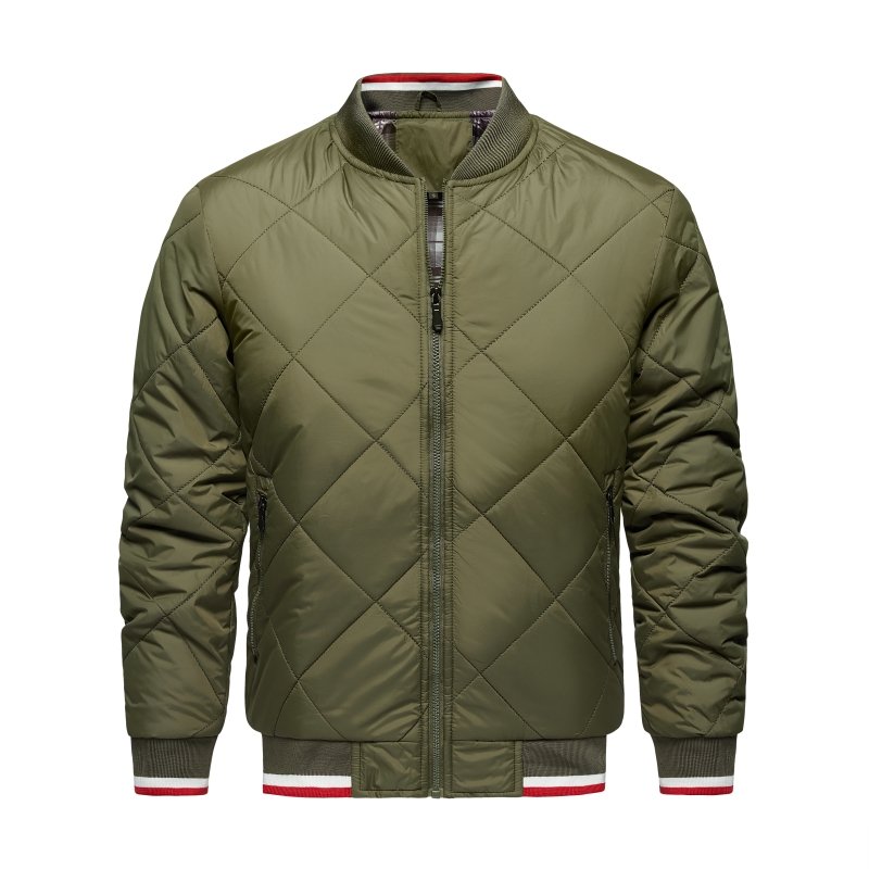 Giubbotto bomber trapuntato geometrico da uomo - Elegante e confortevole