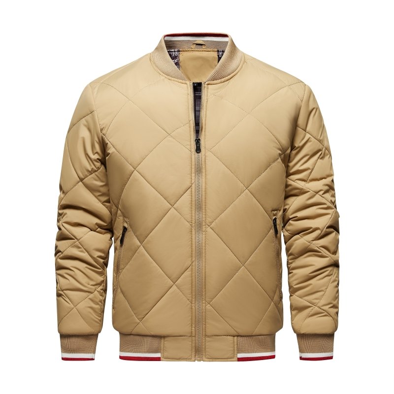 Giubbotto bomber trapuntato geometrico da uomo - Elegante e confortevole