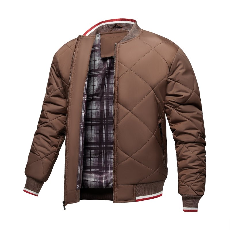 Giubbotto bomber trapuntato geometrico da uomo - Elegante e confortevole