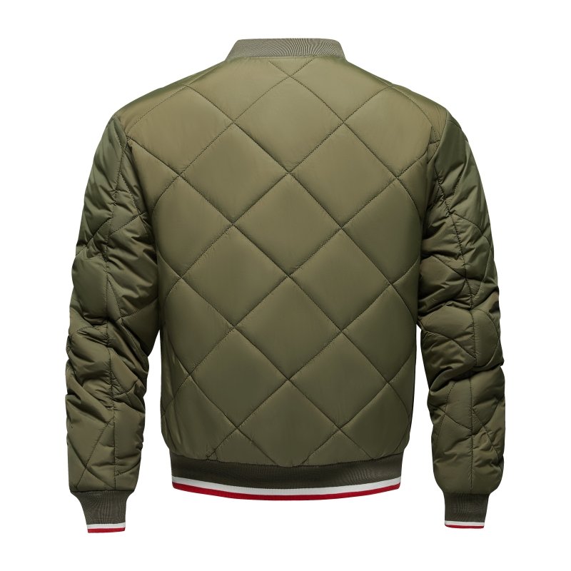 Giubbotto bomber trapuntato geometrico da uomo - Elegante e confortevole