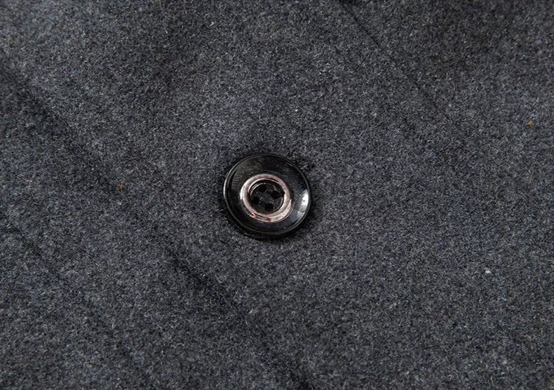 Cappotto da uomo in lana a doppio strato di alta qualità – Cappotto monopetto spesso