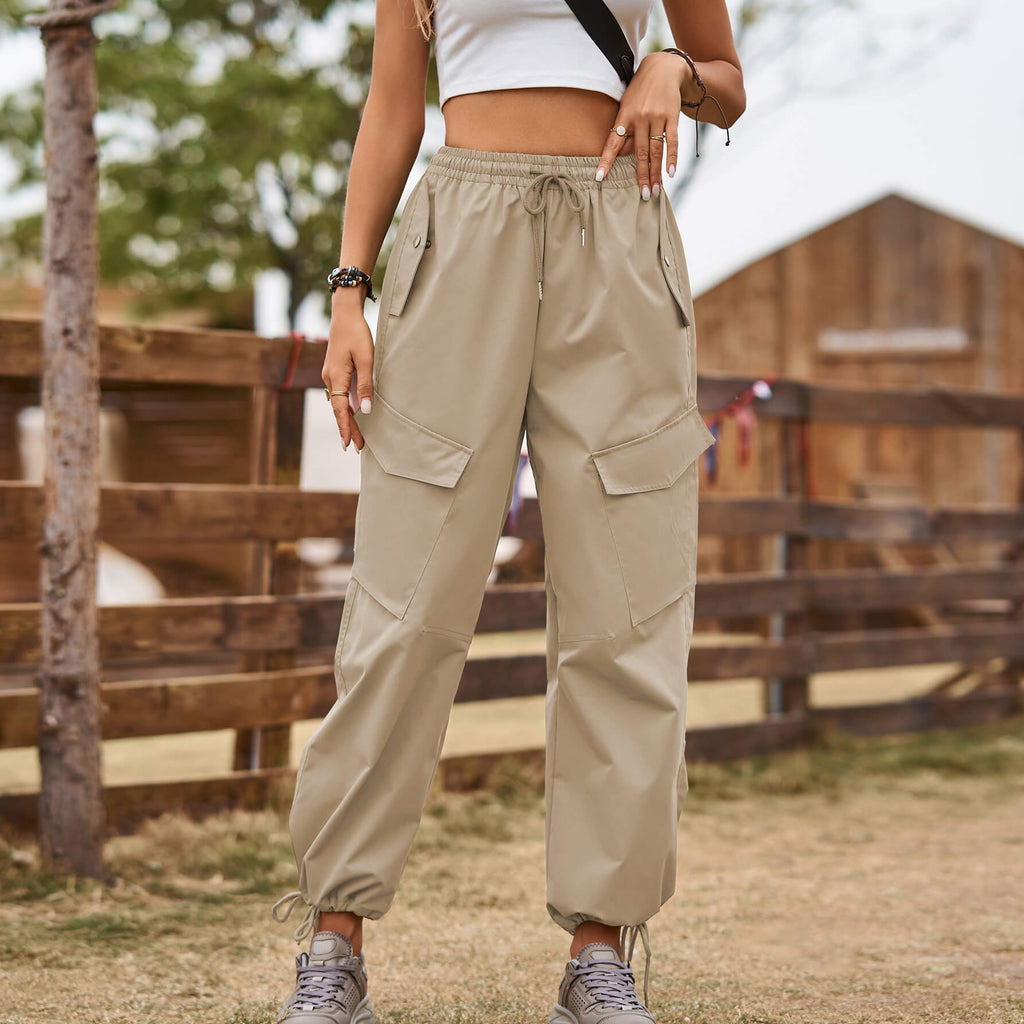 Pantaloni cargo funzionali leggeri ed eleganti da donna - Pantaloni casual da esterno