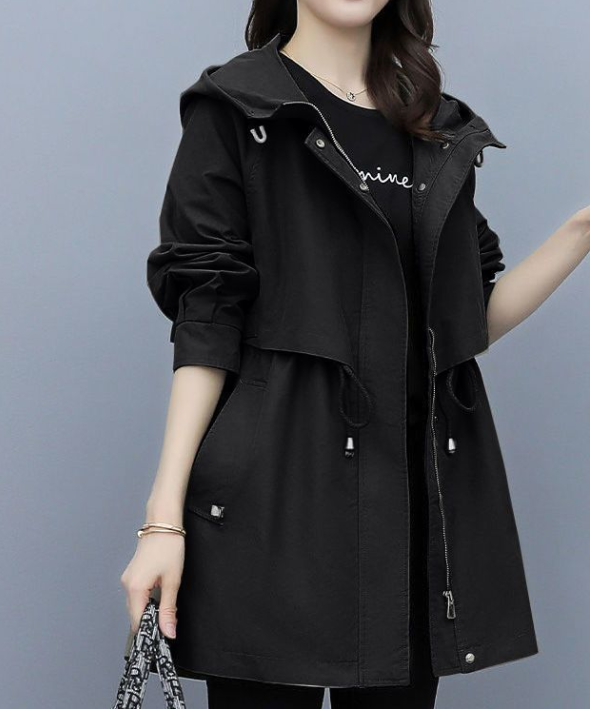 Trench lungo impermeabile da donna | Con cappuccio