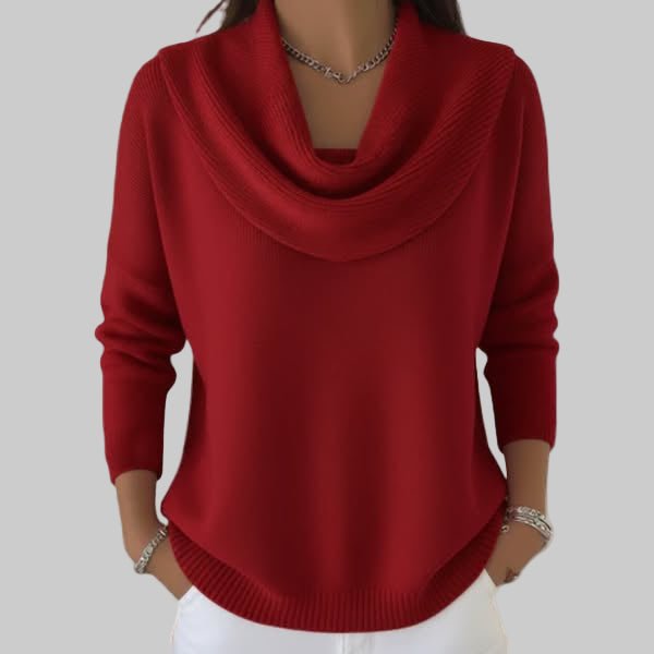 Maglione da donna in maglia ondulata – Elegante e morbido girocollo