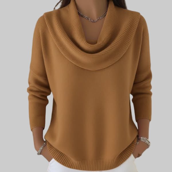 Maglione da donna in maglia ondulata – Elegante e morbido girocollo
