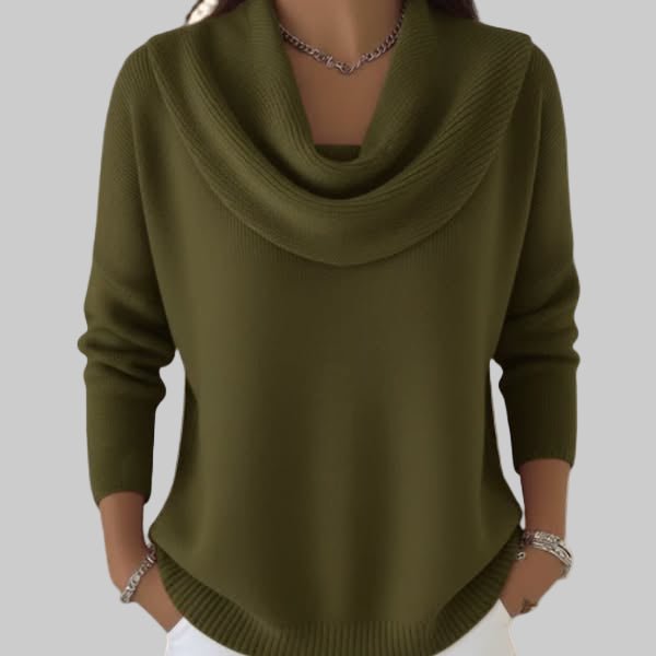Maglione da donna in maglia ondulata – Elegante e morbido girocollo