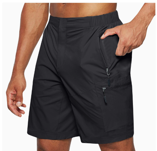 Bermuda uomo sportivi con tasca cellulare – pantaloni corti elasticizzati