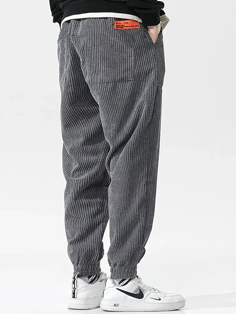 Pantaloni in velluto alla moda da uomo – Pantaloni casual comodi