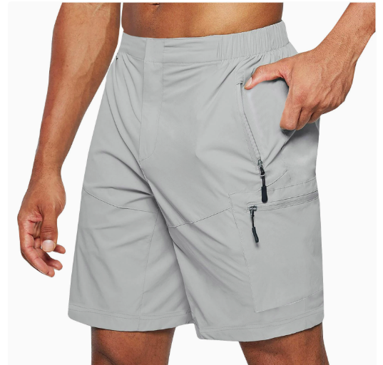 Bermuda uomo sportivi con tasca cellulare – pantaloni corti elasticizzati