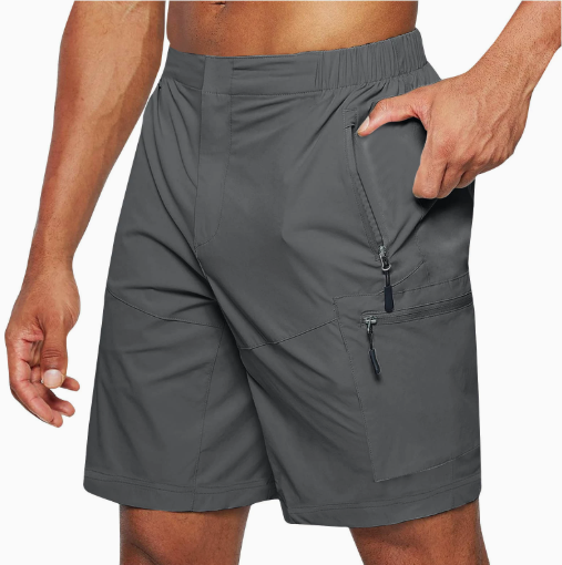 Bermuda uomo sportivi con tasca cellulare – pantaloni corti elasticizzati