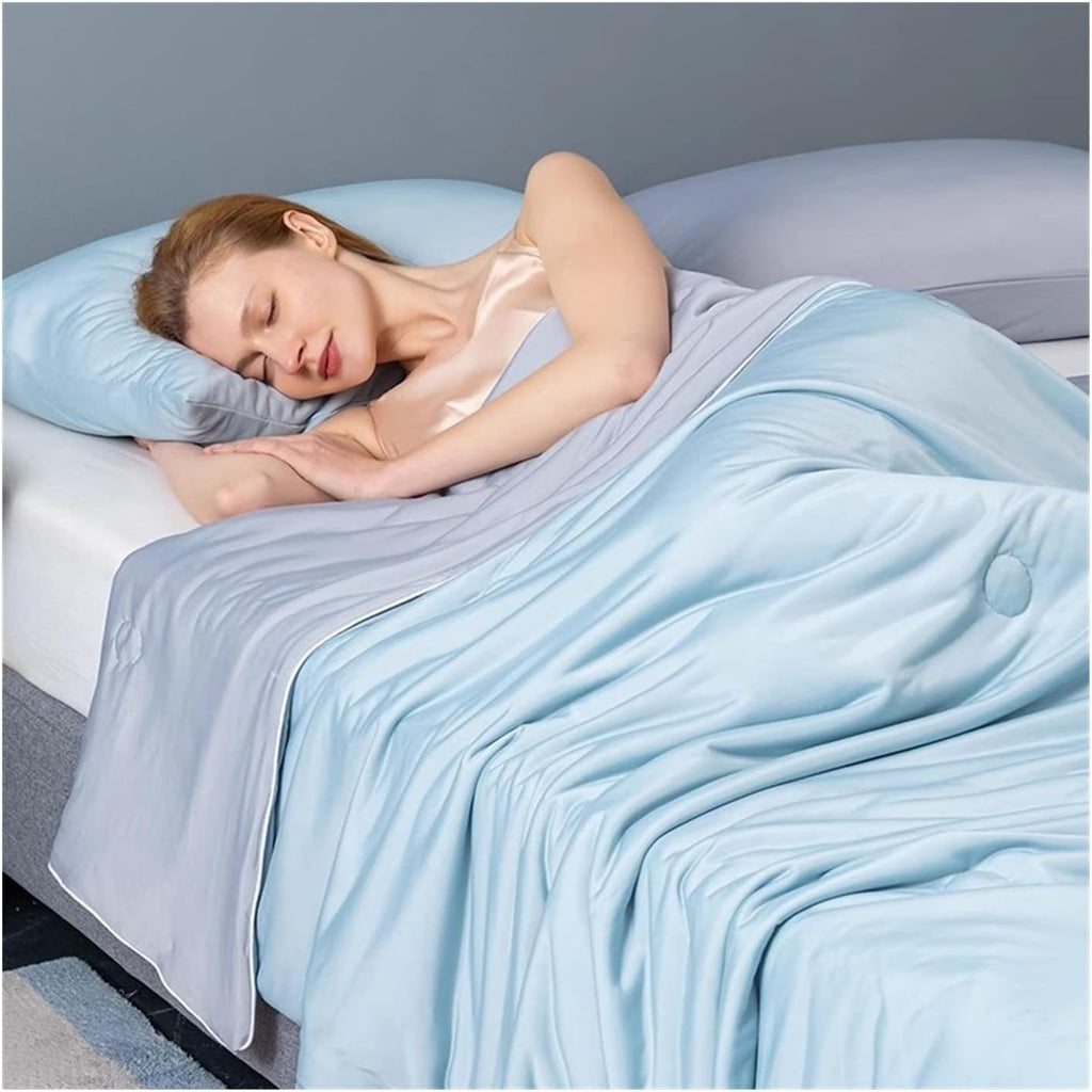 Coperta rinfrescante premium - Coperta estiva leggera, morbida, traspirante e fresca per chi dorme al caldo, copriletto ipoallergenico per tutte le stagioni