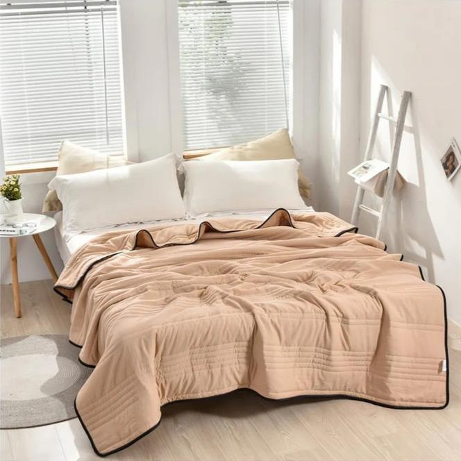 Coperta rinfrescante e confortevole - Coperta leggera, traspirante e fresca al tatto per l'estate, morbida coperta da letto delicata sulla pelle per tutte le stagioni