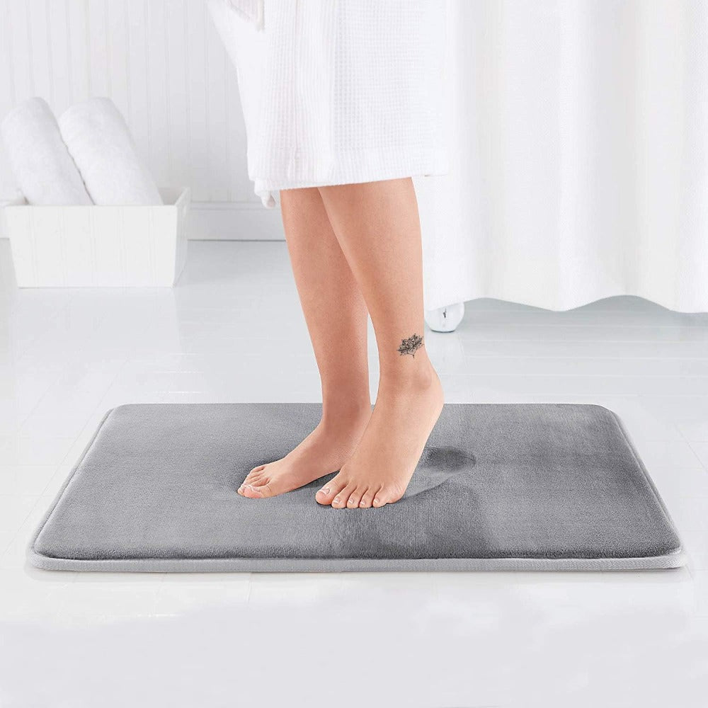 Tappetino da bagno in memory foam di lusso premium - Tappetino da bagno antiscivolo ad asciugatura rapida, morbido e confortevole per doccia e vasca da bagno