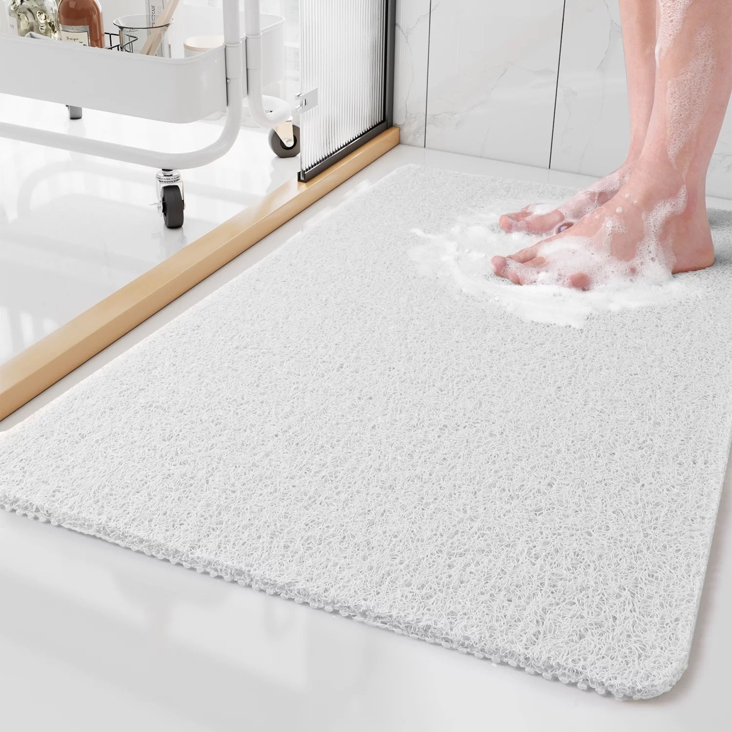 Tappetino doccia antiscivolo Microban, morbido e igienico - Tappetino da bagno sicuro, 60 cm x 40 cm