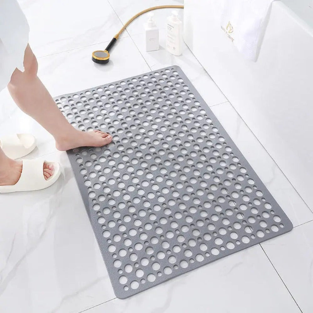 Tappetino doccia antiscivolo antibatterico sicuro - Tappetino da bagno ad asciugatura rapida con presa forte, facile da pulire, design di drenaggio antimuffa