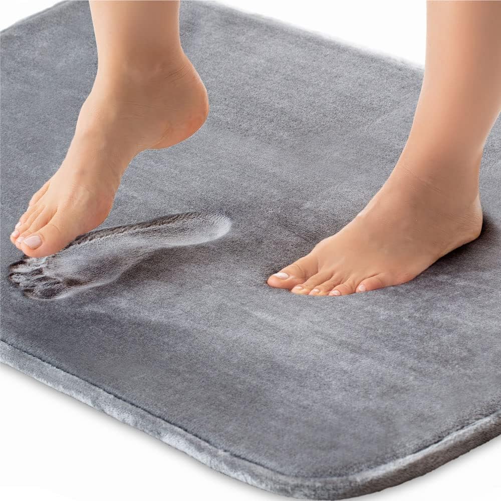 Tappetino da bagno in memory foam di lusso premium - Tappetino da bagno antiscivolo ad asciugatura rapida, morbido e confortevole per doccia e vasca da bagno