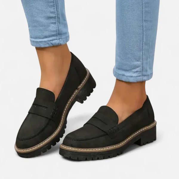 Mocassini da donna con suola spessa premium - Scarpe comode con tacco spesso