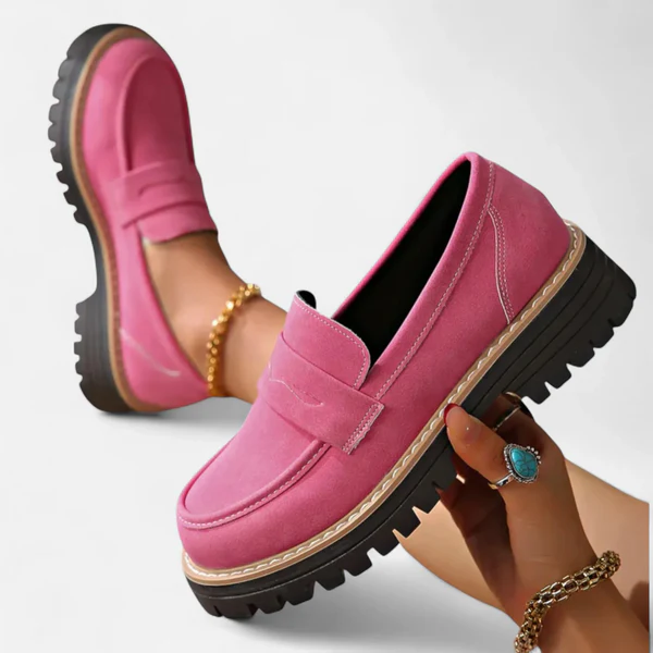 Mocassini da donna con suola spessa premium - Scarpe comode con tacco spesso