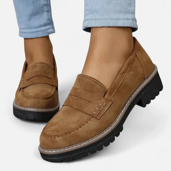 Mocassini da donna con suola spessa premium - Scarpe comode con tacco spesso