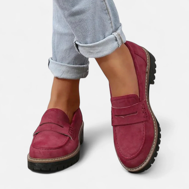 Mocassini da donna con suola spessa premium - Scarpe comode con tacco spesso