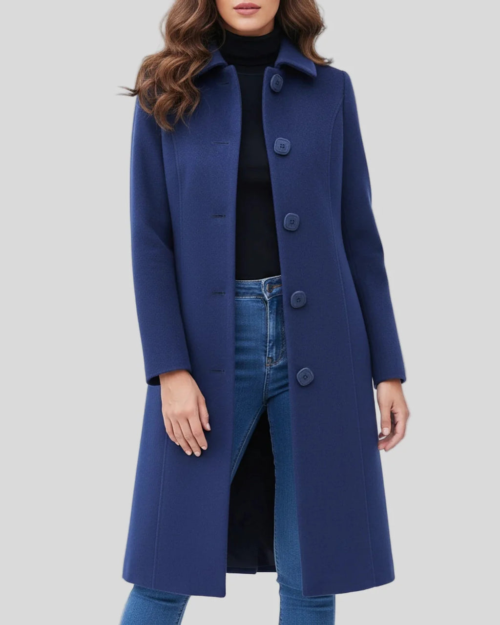 Trench invernale monopetto da donna – Vestibilità casual e calda
